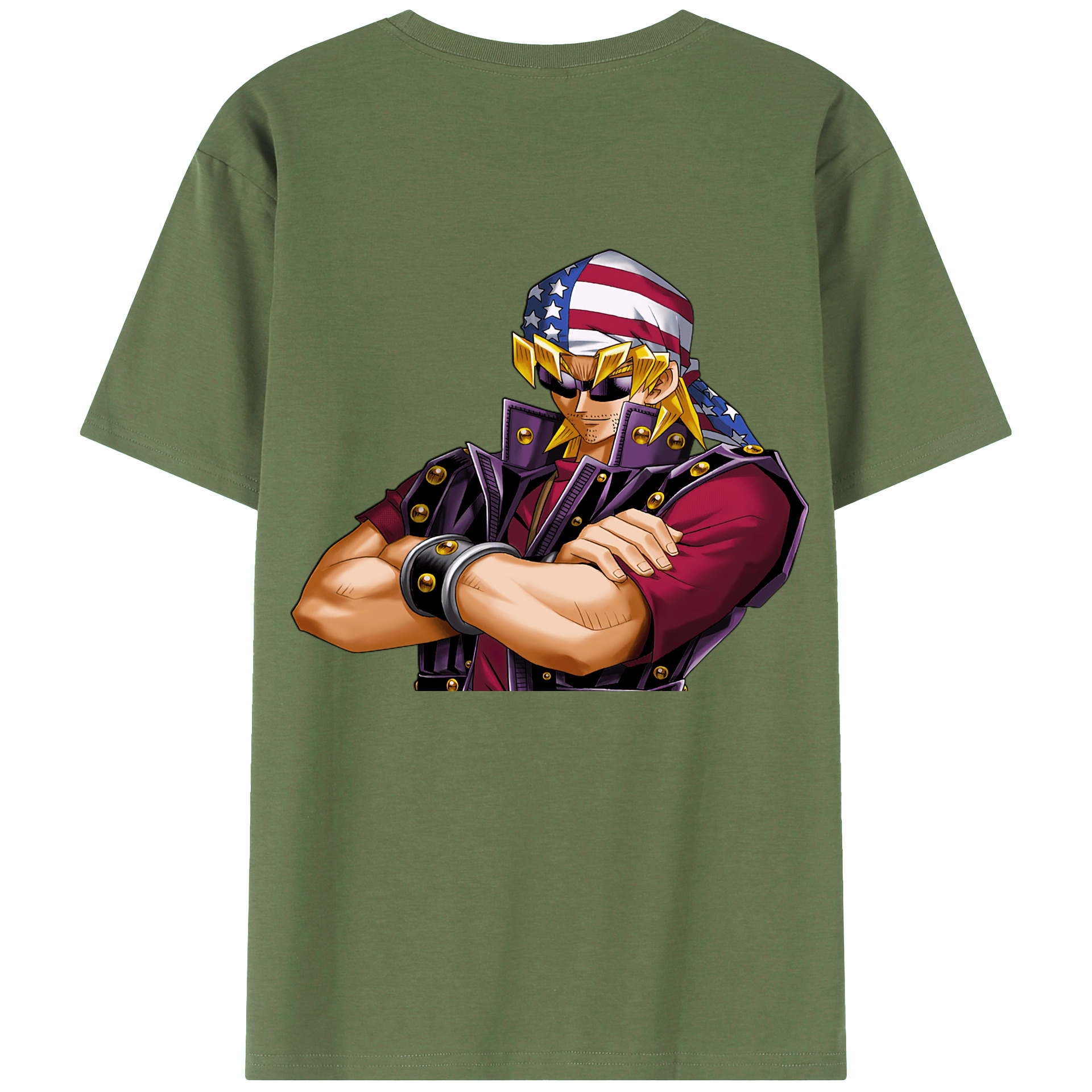 （画像用） 遊☆戯☆王 Yu-Gi-Oh! 綿100％ メンズ半袖Tシャツ（バックプリント） 通気性